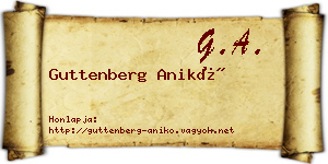 Guttenberg Anikó névjegykártya